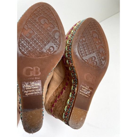 Gianni Bini Platform Wedges  Shoes Heels  Colorful size 8.5 - Picture 5 of 8